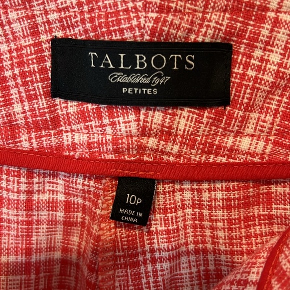 Talbots NEW Womens Linen Blend‎ Tapered Capri Pants Mid-Rise Ankle Cropped 10P - Picture 7 of 16